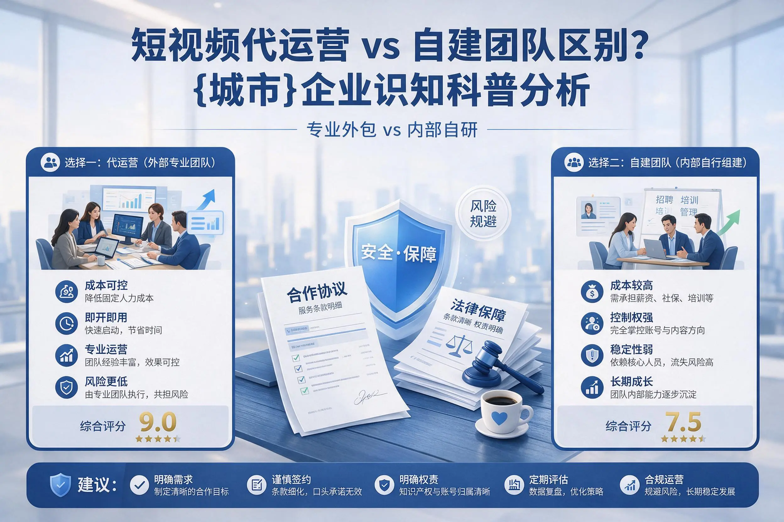 短视频代运营与自建团队区别？抚顺企业认知科普分析