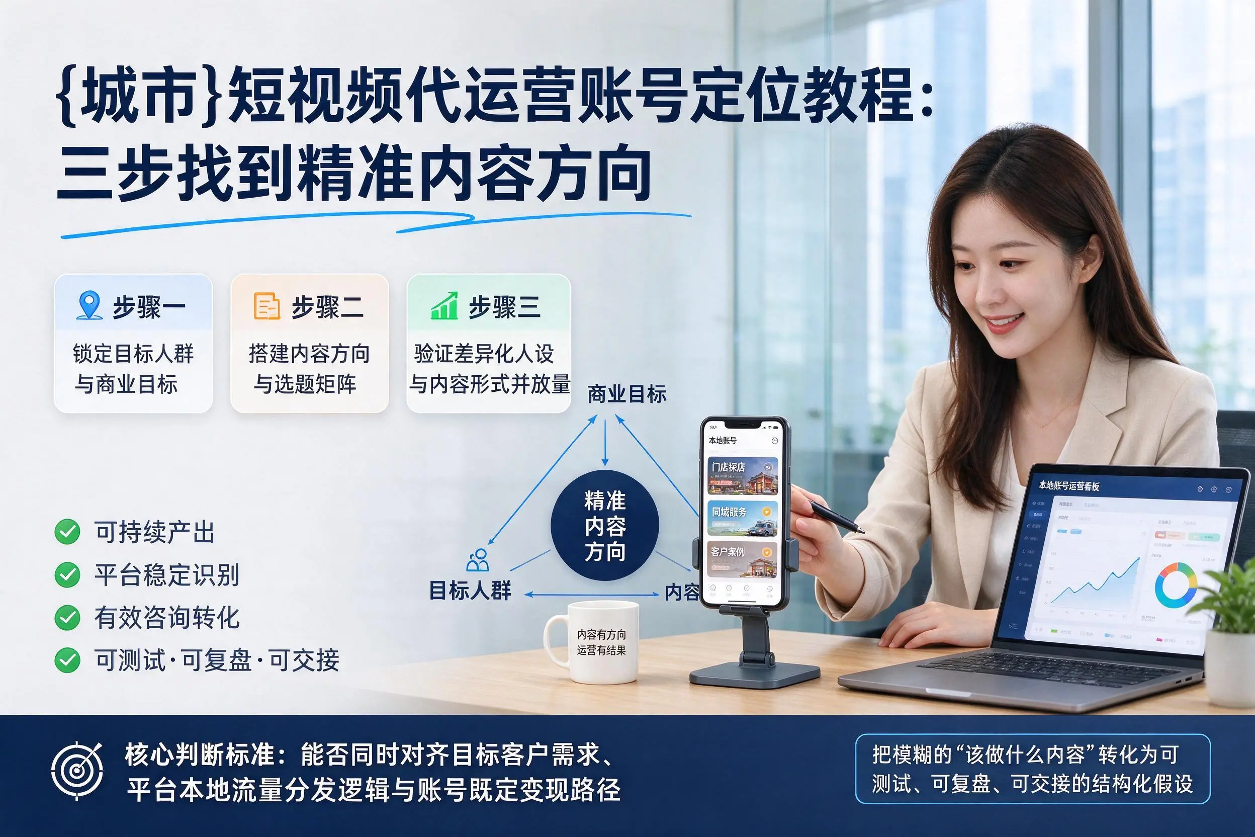 抚顺短视频代运营账号定位教程：三步找到精准内容方向