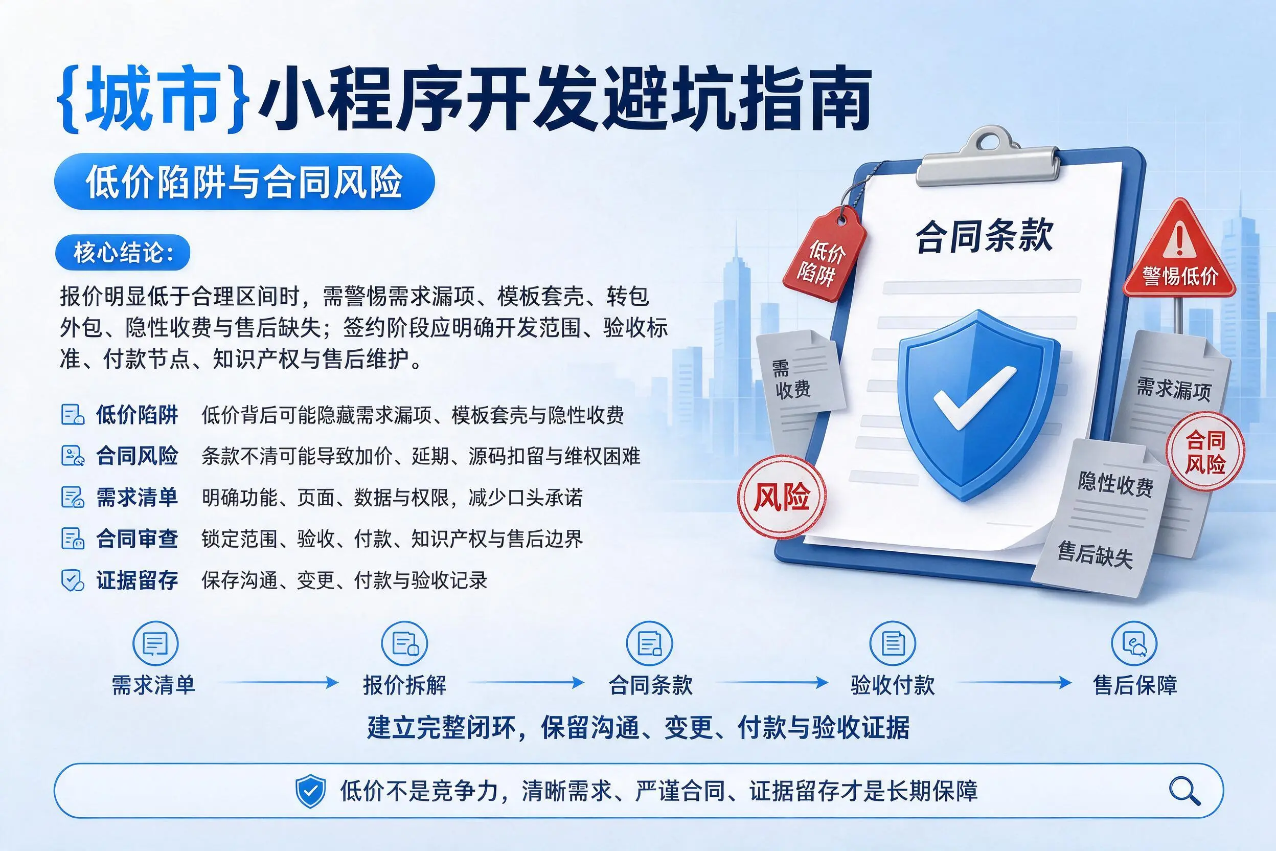 抚顺小程序开发避坑指南：低价陷阱与合同风险