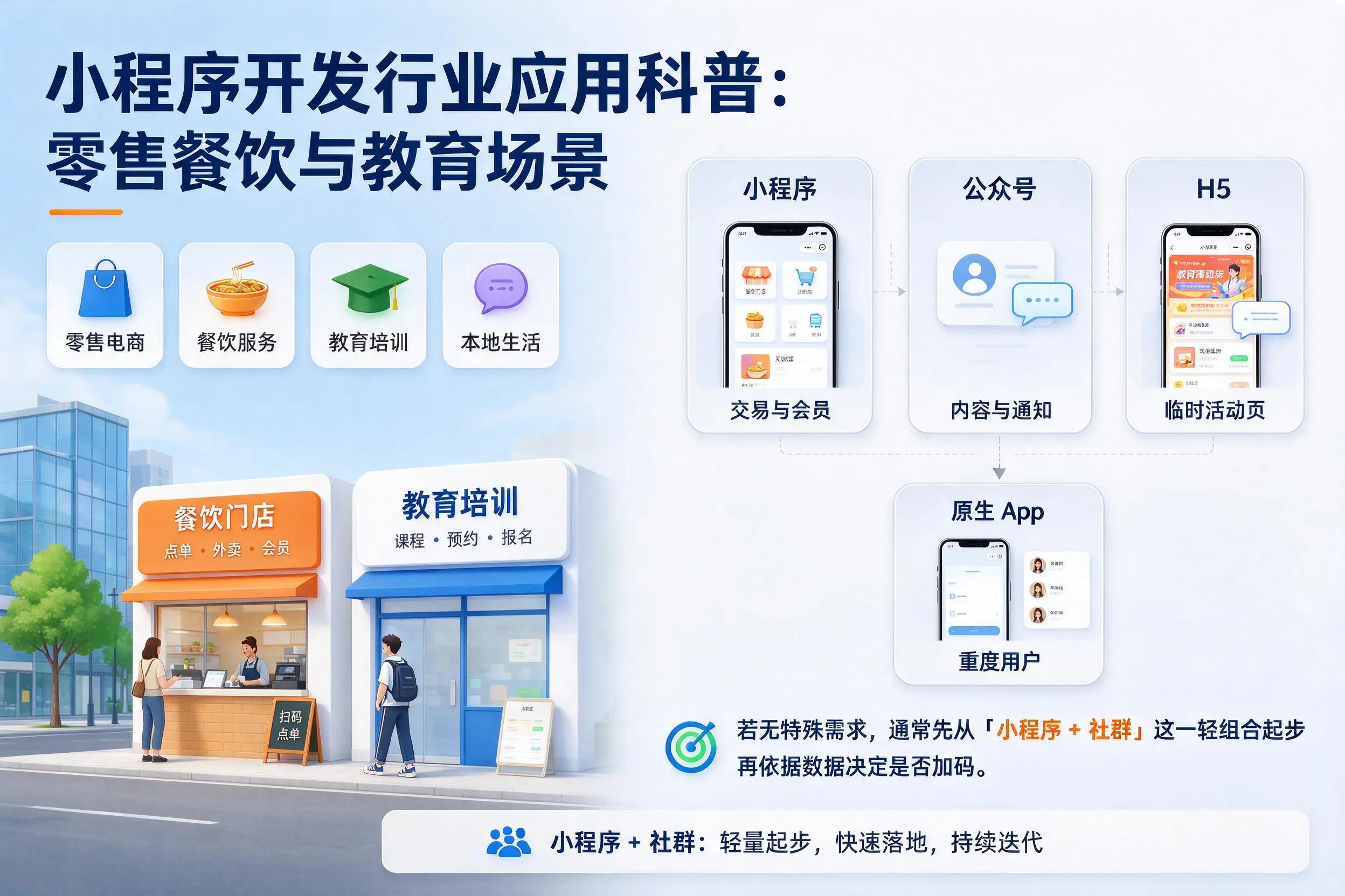 抚顺小程序开发行业应用科普：零售餐饮与教育场景