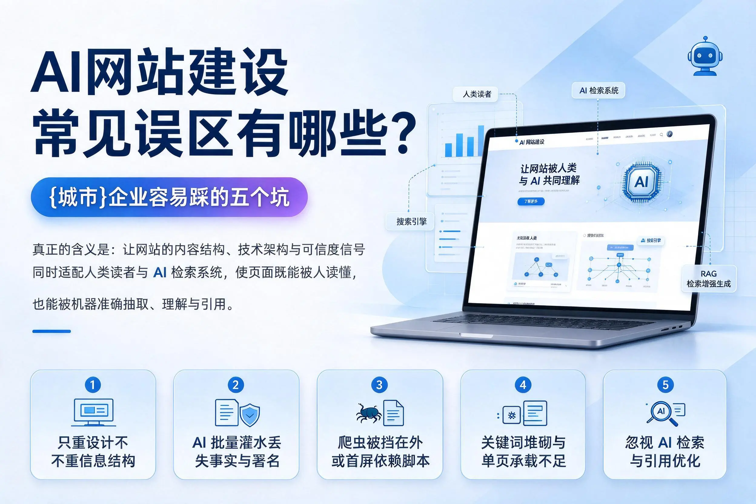 AI网站建设常见误区有哪些？抚顺企业容易踩的五个坑