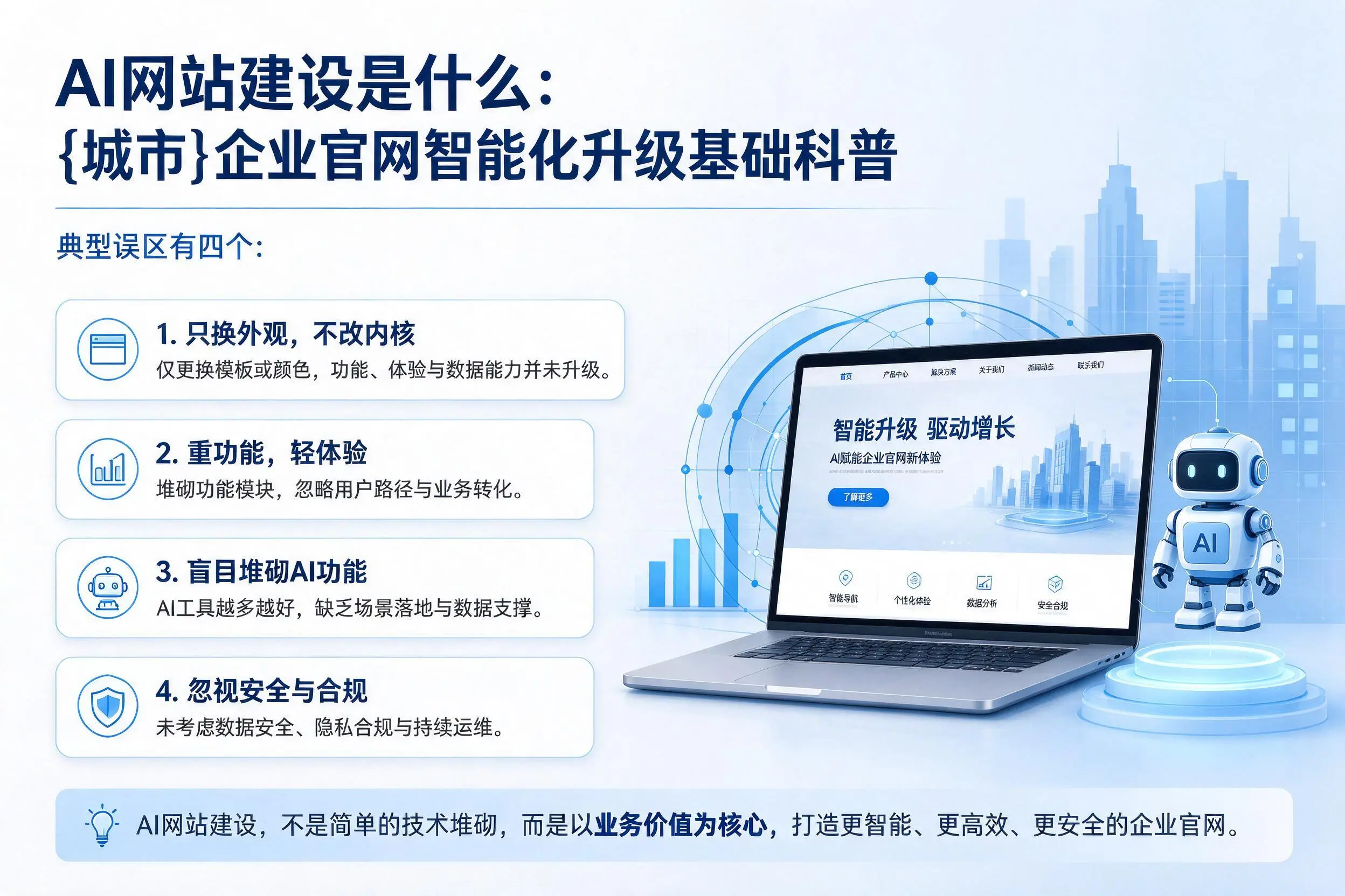 AI网站建设是什么：抚顺企业官网智能化升级基础科普