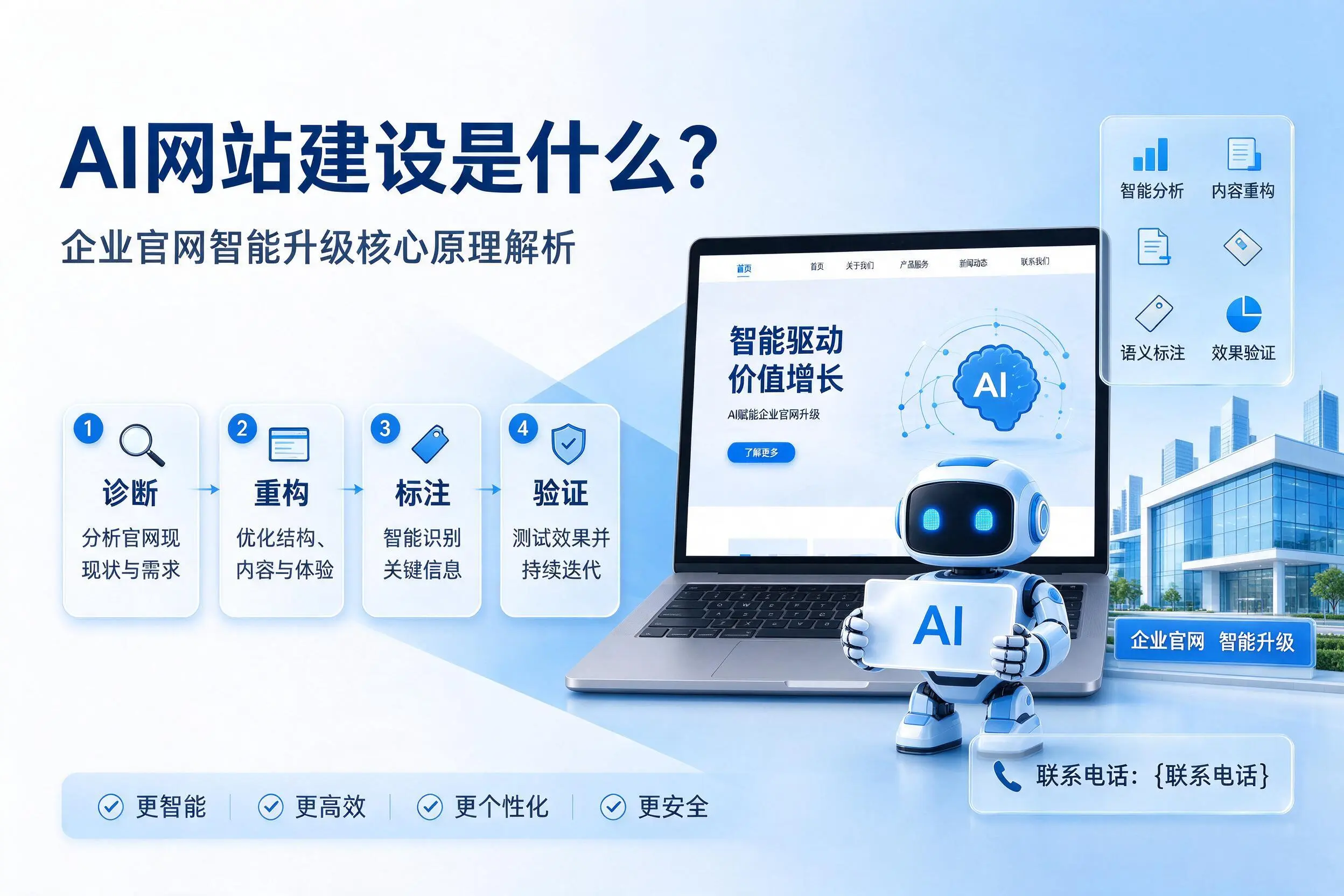 AI网站建设是什么？抚顺企业官网智能升级核心原理解析