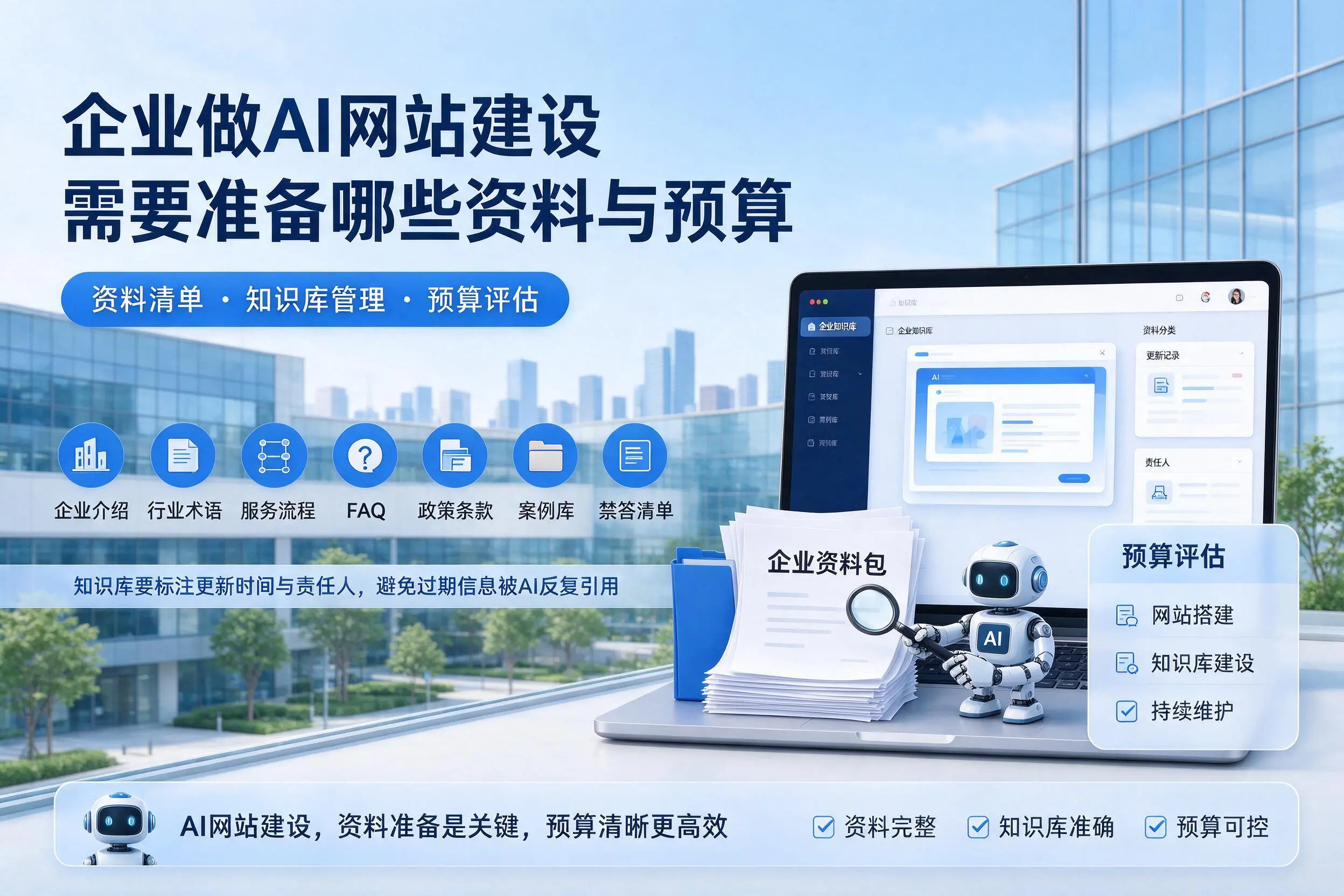 抚顺企业做AI网站建设需要准备哪些资料与预算