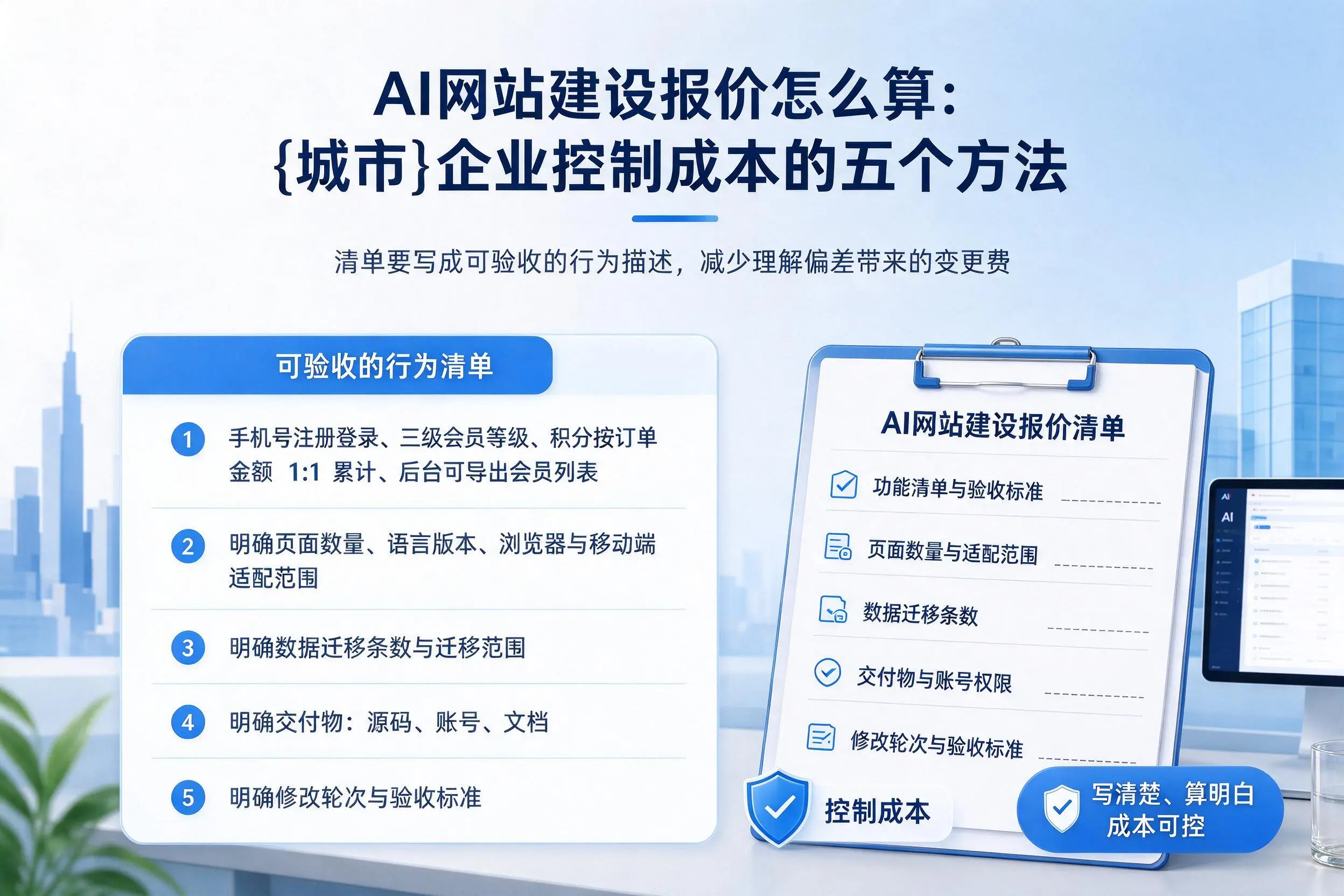 AI网站建设报价怎么算：抚顺企业控制成本的五个方法